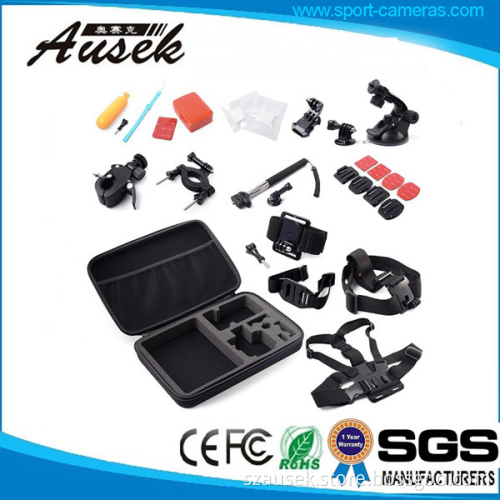 Go Pro Accessory Kit Ultimate Combo Kit 22 accessories selfie stick with 300 kits stock 2015 on promotion